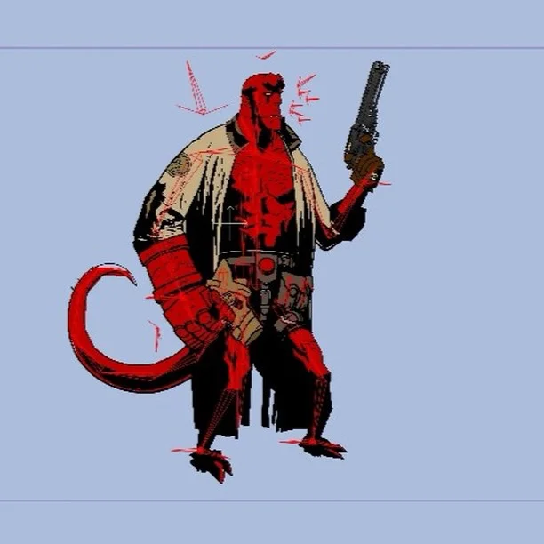 Giv&rsquo;em Hell, boy. Love @perlmutations with all my heart. He was super cool as Gary&rsquo;s dad in @finalspacetbs - forgot to show him this animation. Wonder if he&rsquo;d dig it? Excited for more Hellboy!
&bull;
&bull;
&bull;
@artofmm #hellboy 