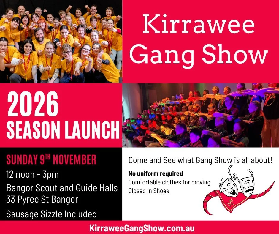 TWO WEEKS until our Season Launch - Come and see what Gang Show is all about. 
Register your interest for more information #linkinBio