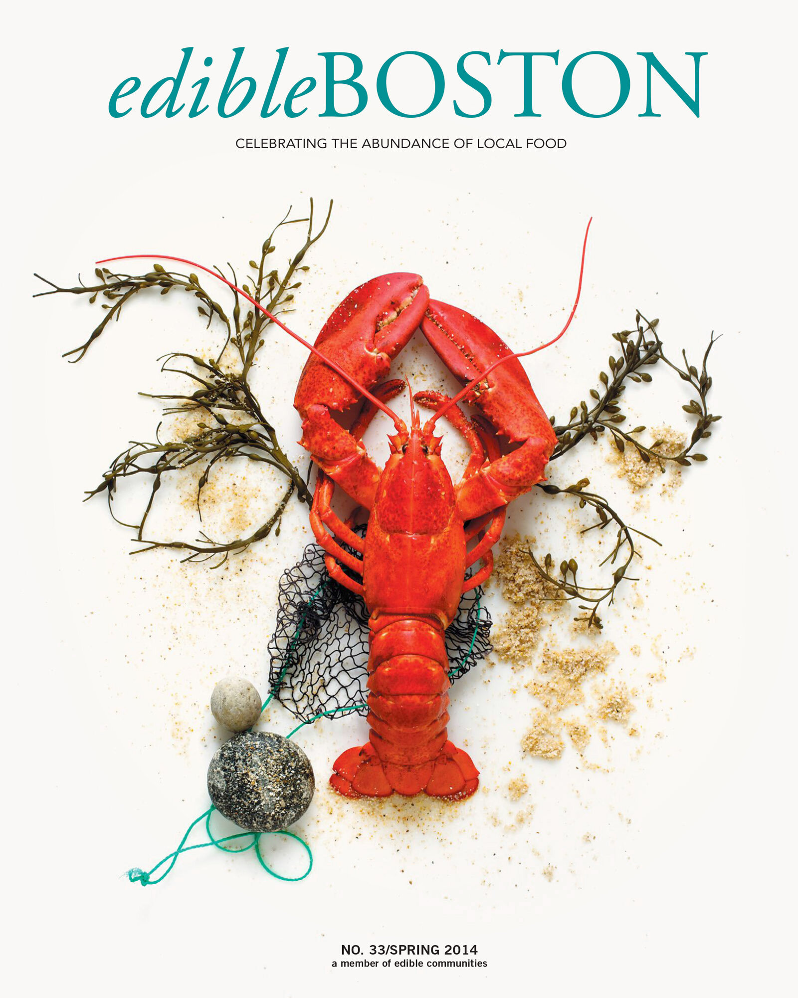  Cover of Edible Boston by Commercial Food Photographer Adam DeTour 