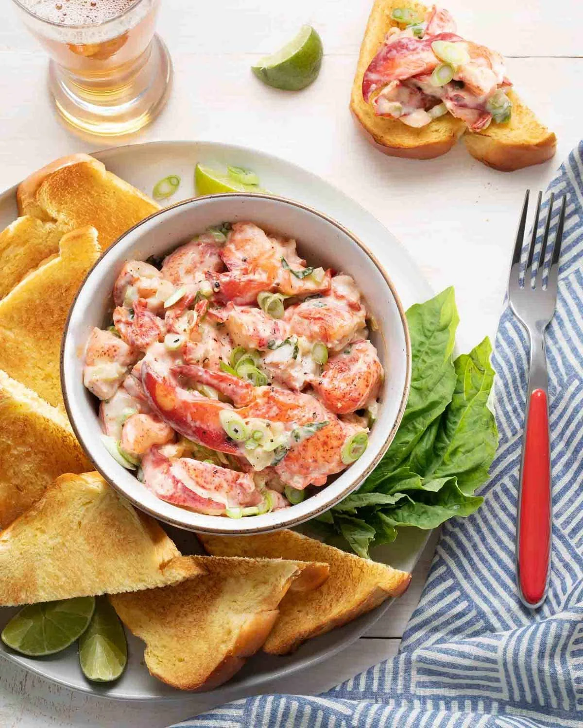Lobster Salad recipe in Hannaford Fresh Magazine by editorial food photographer Adam DeTour
