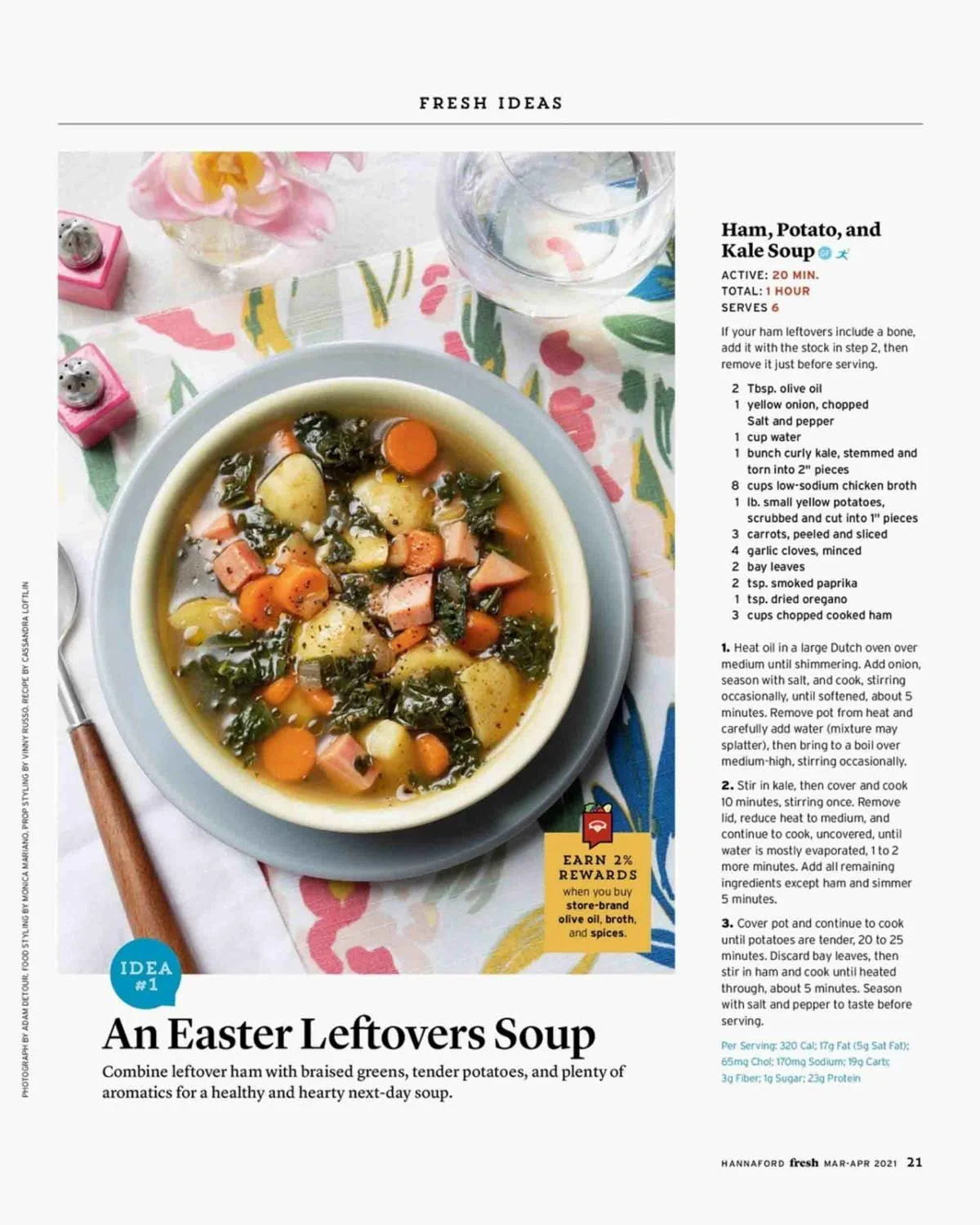 Easter Soup photographed by New England Food Photographer Adam DeTour for Hannafords Fresh Magazine