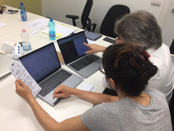 Designers and developers works together since the definition of the scope