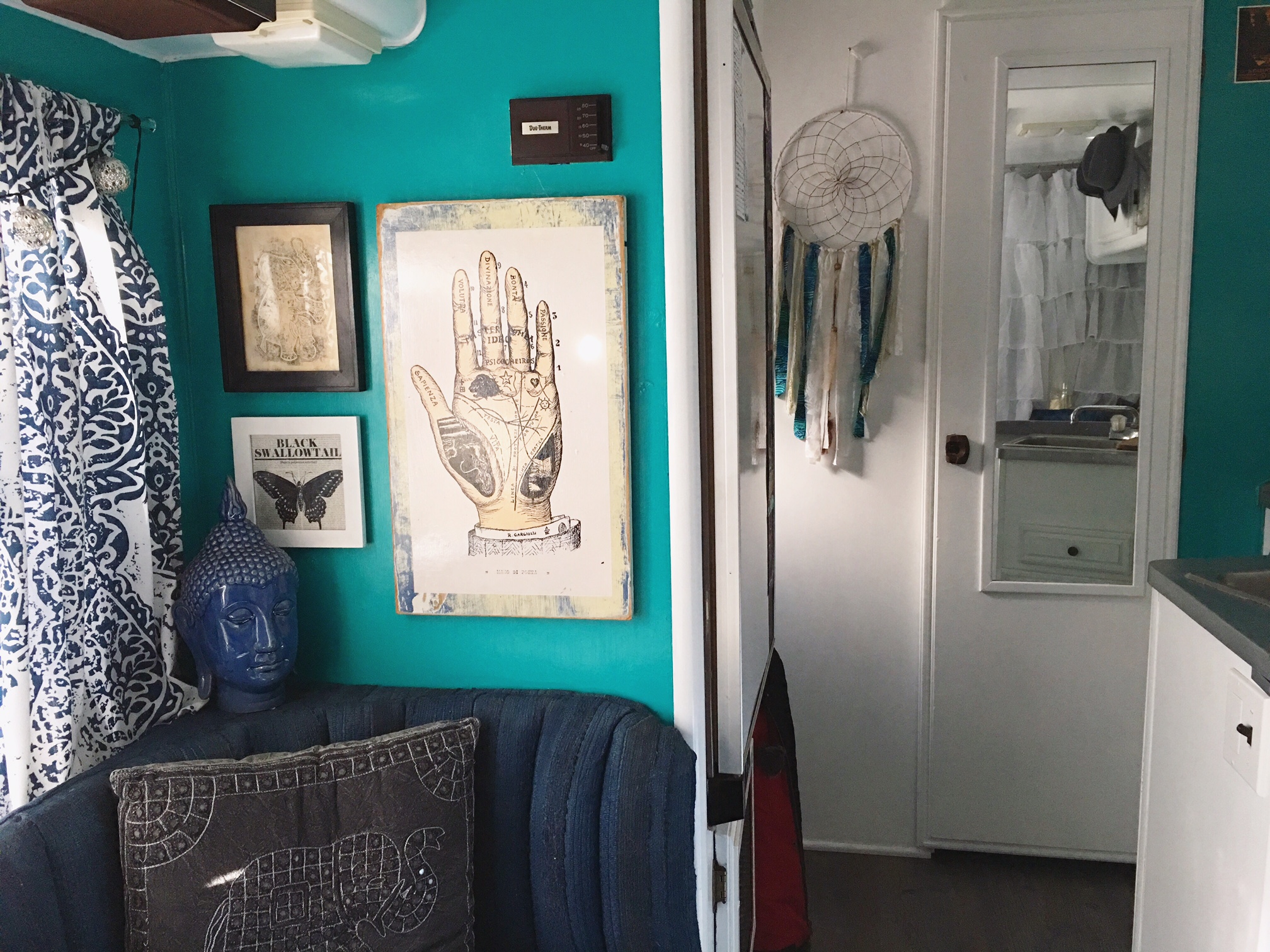 Interior of the 87' Chevy Lindy after rennovations