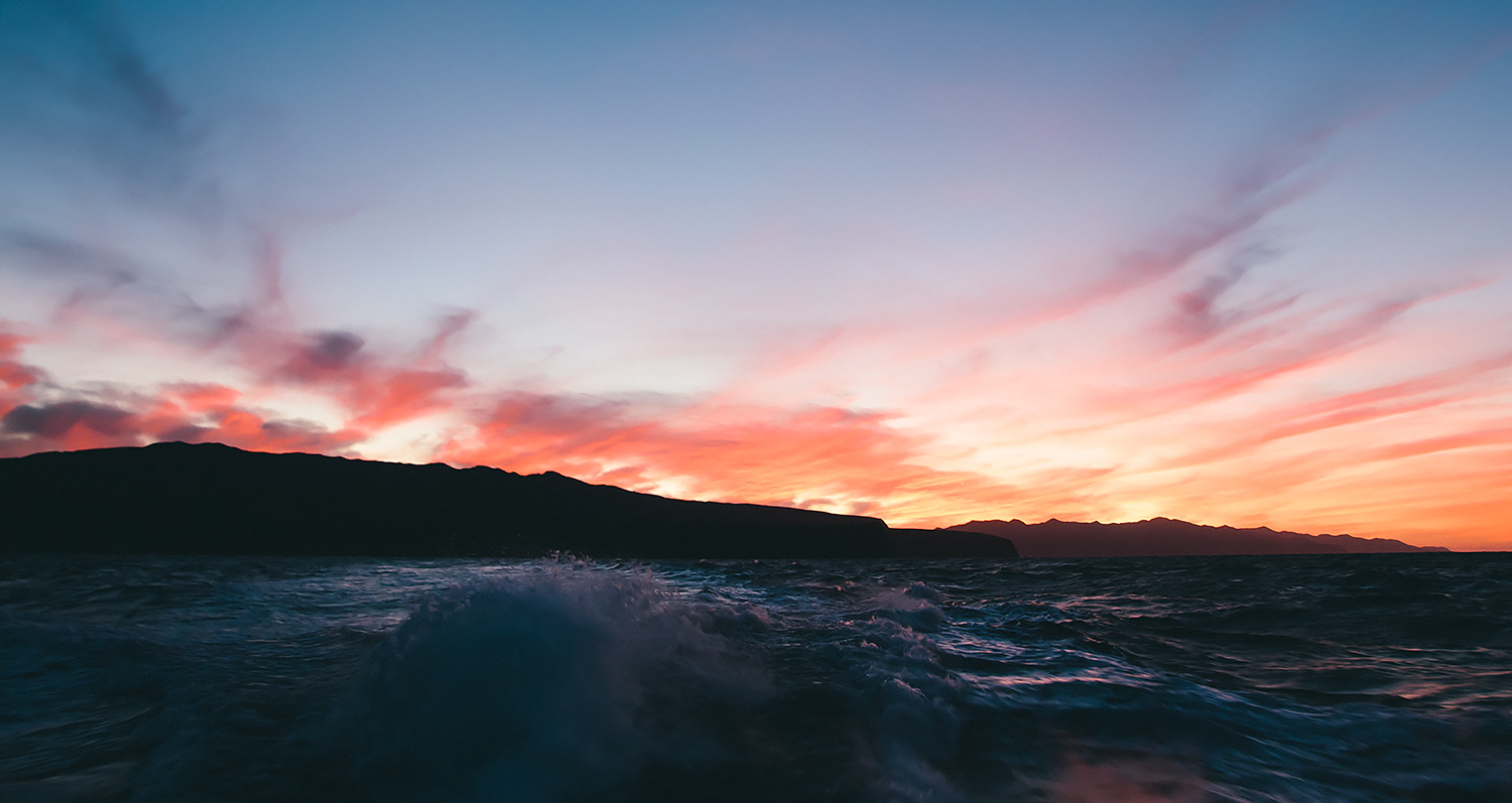 Sunset from the Island Packers Boat