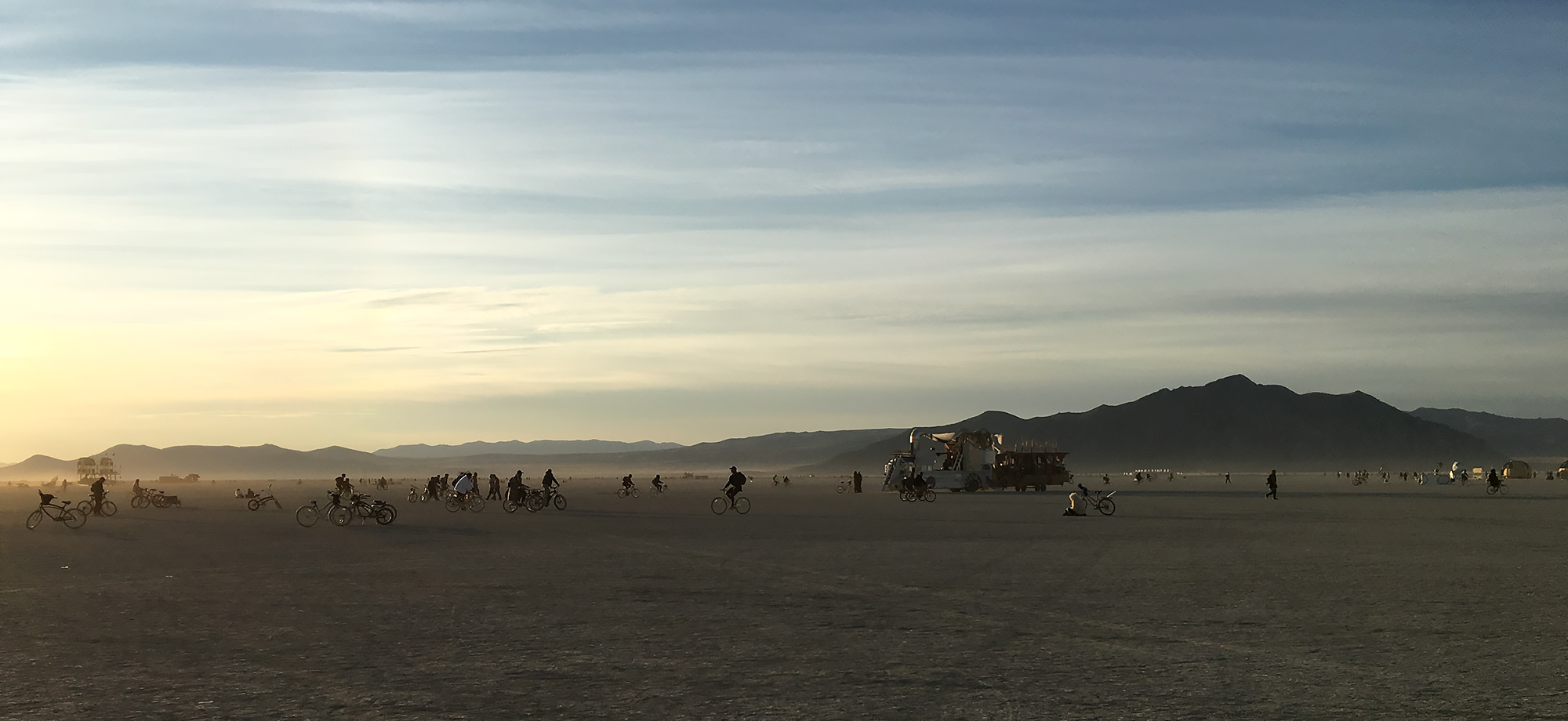 The Playa at sunset.