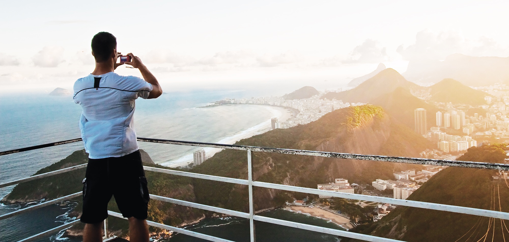 Adam enjoying the view from Sugarloaf Mountain