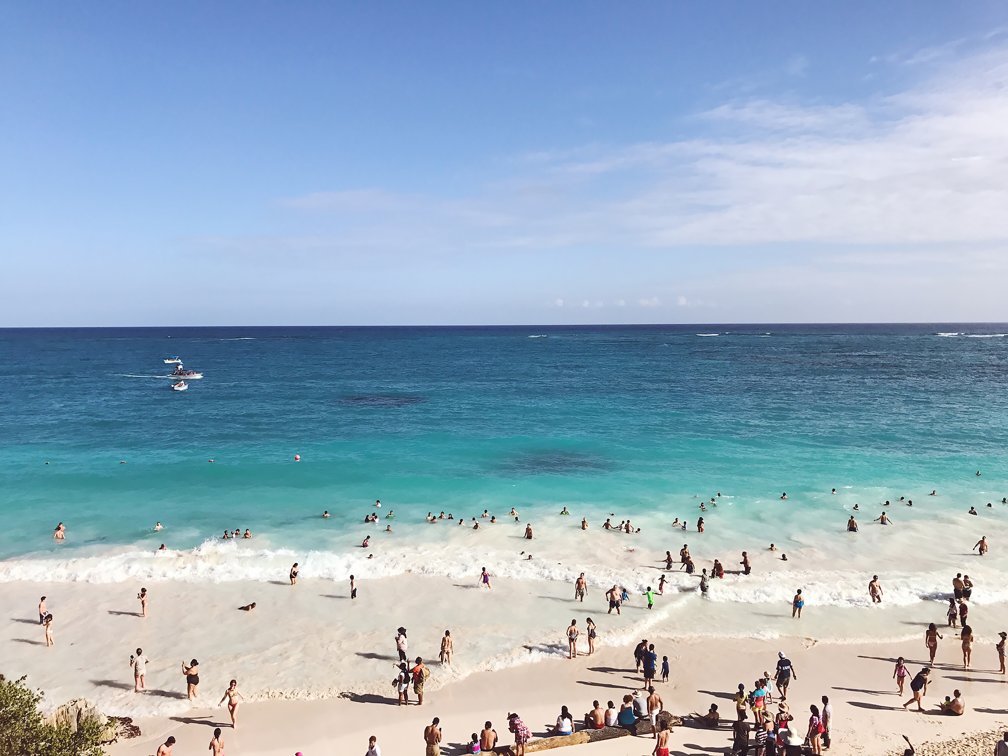 Pristine white beaches of Tulum.