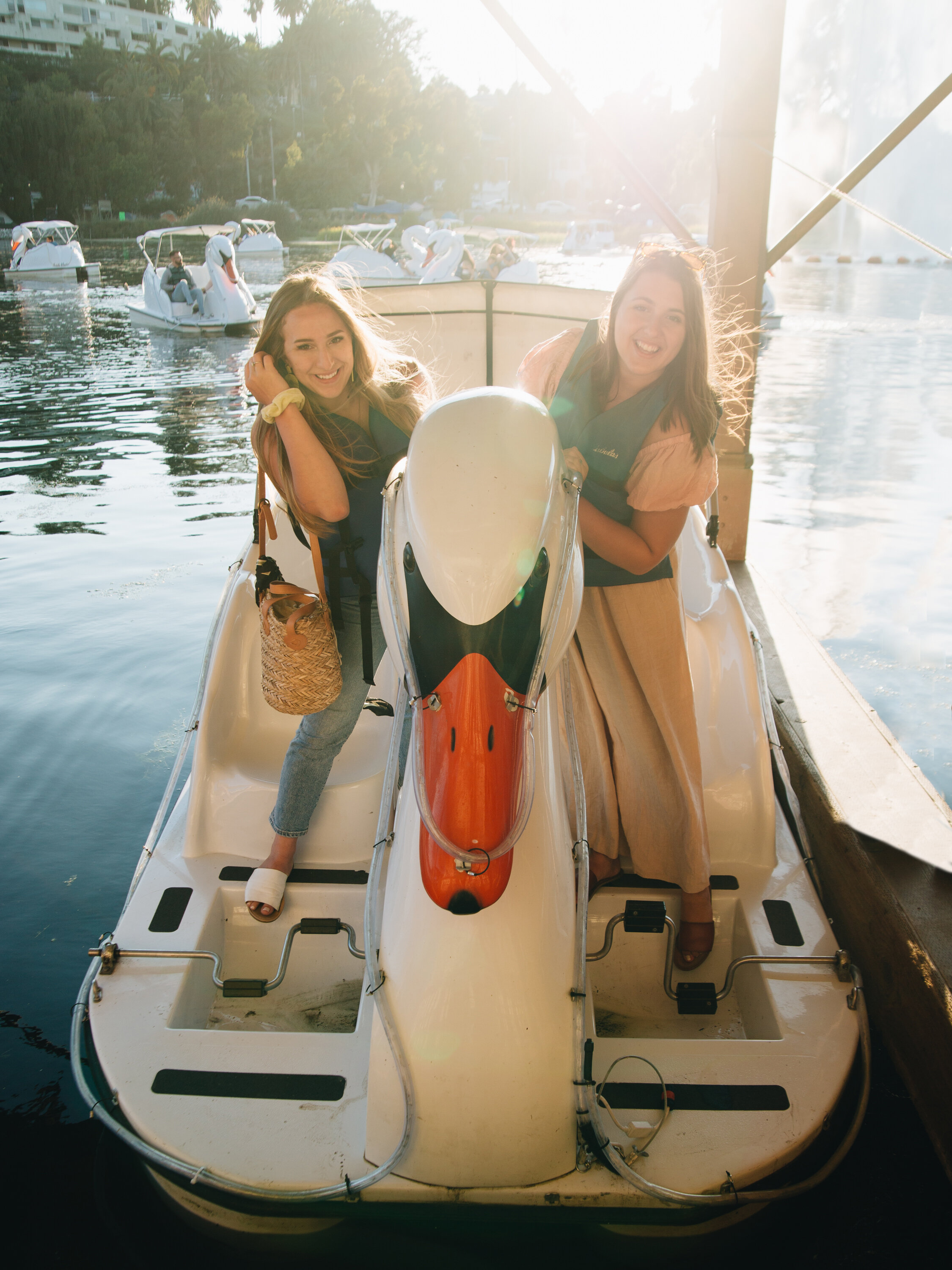 Ride the Quirky Echo Park Lake Swan Pedal Boats
