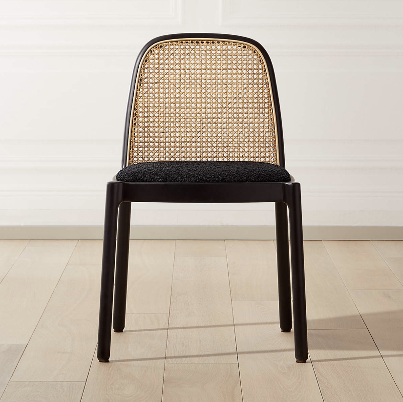Black Cane Chair Set
