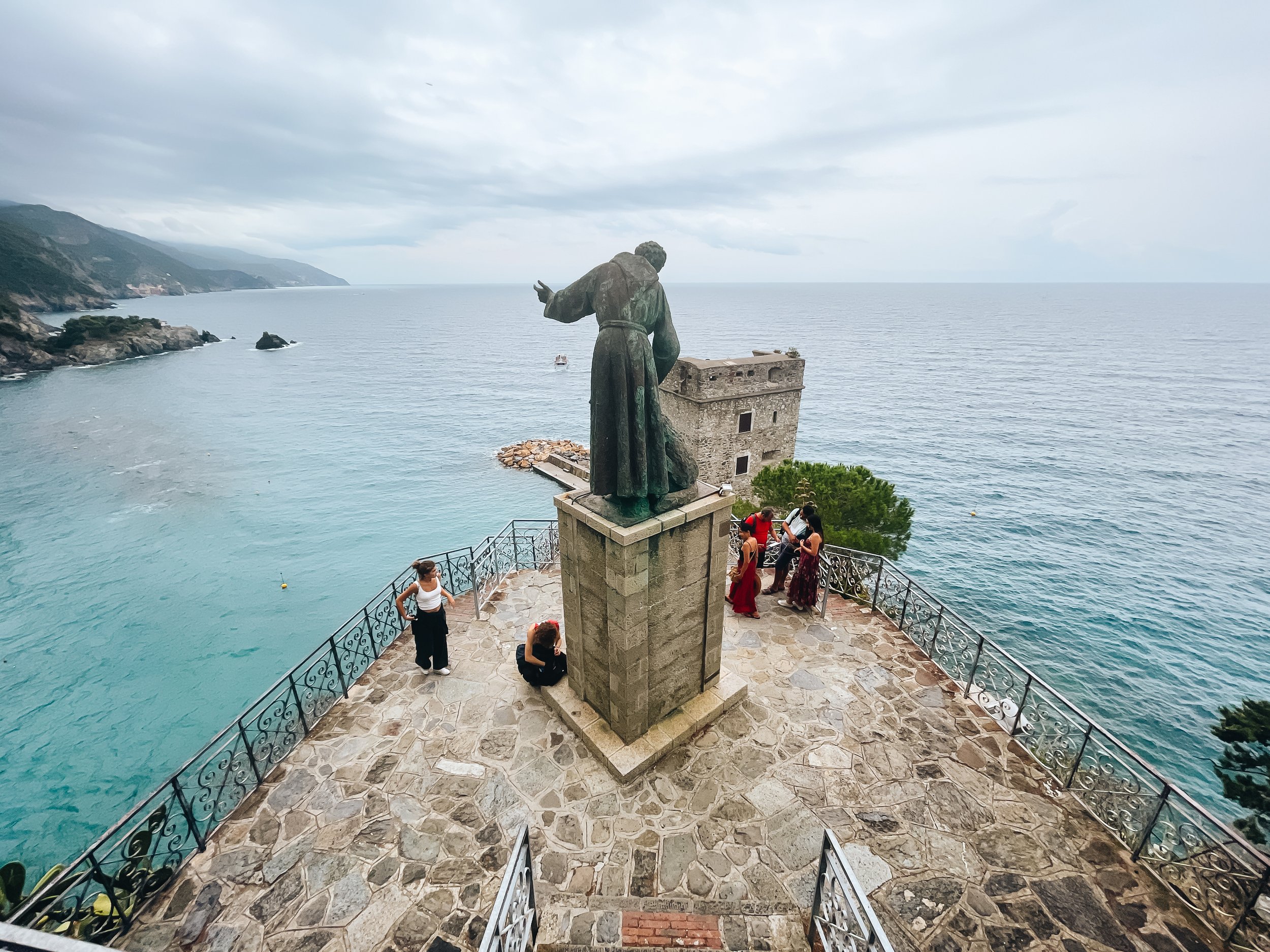 Statue of San Francesco D’ Assisi in Cinque Terre