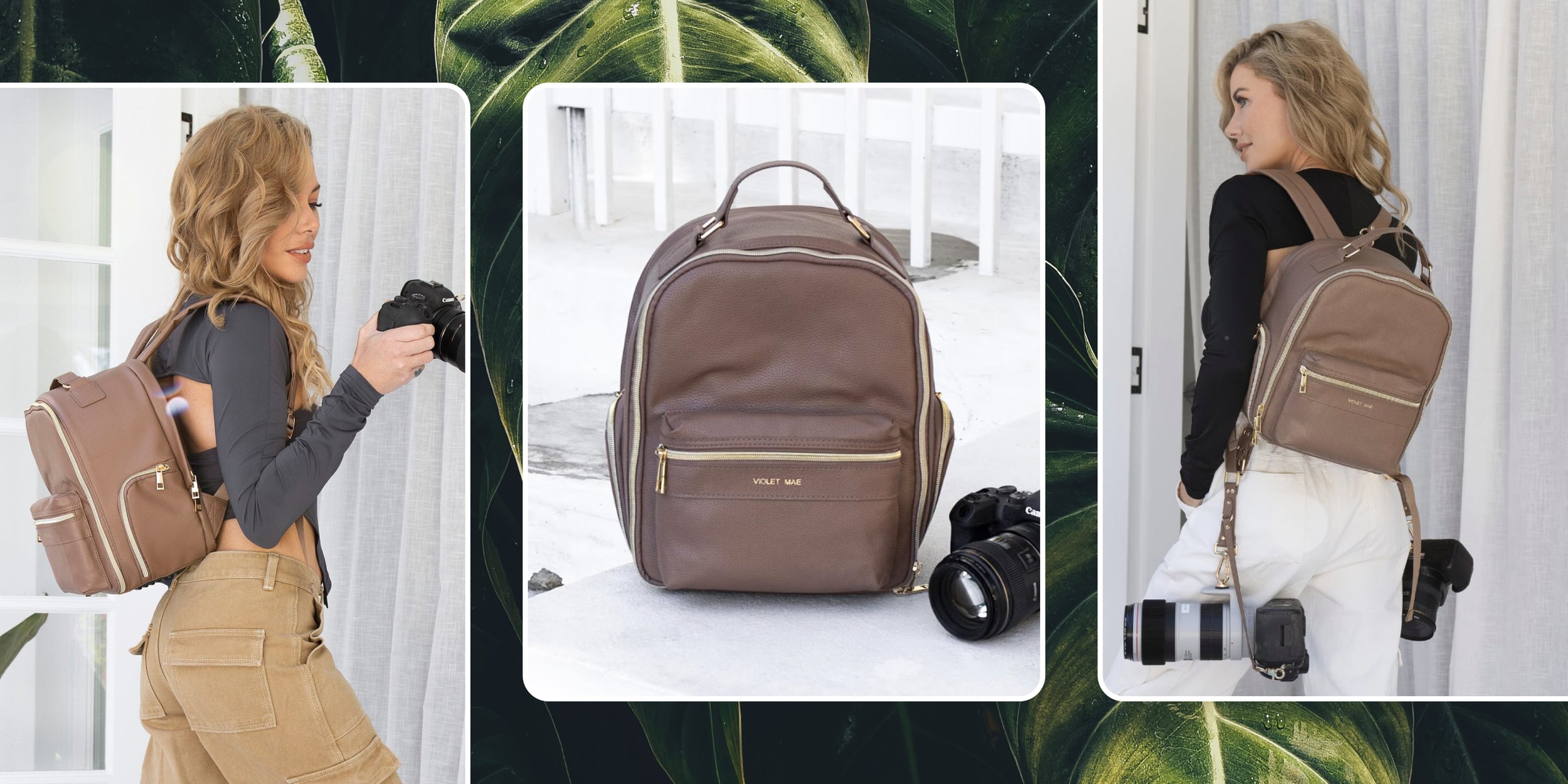 Waterproof Mini DSLR Backpack Camera Bag Backpack with Adjustable Dividers