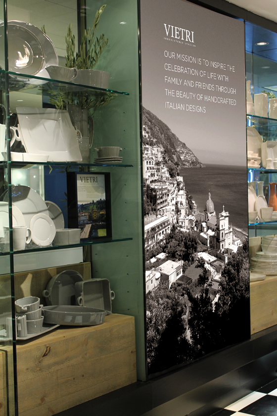 VIETRI Brand shop, 6th floor Bloomindales NYC, July - September 2015