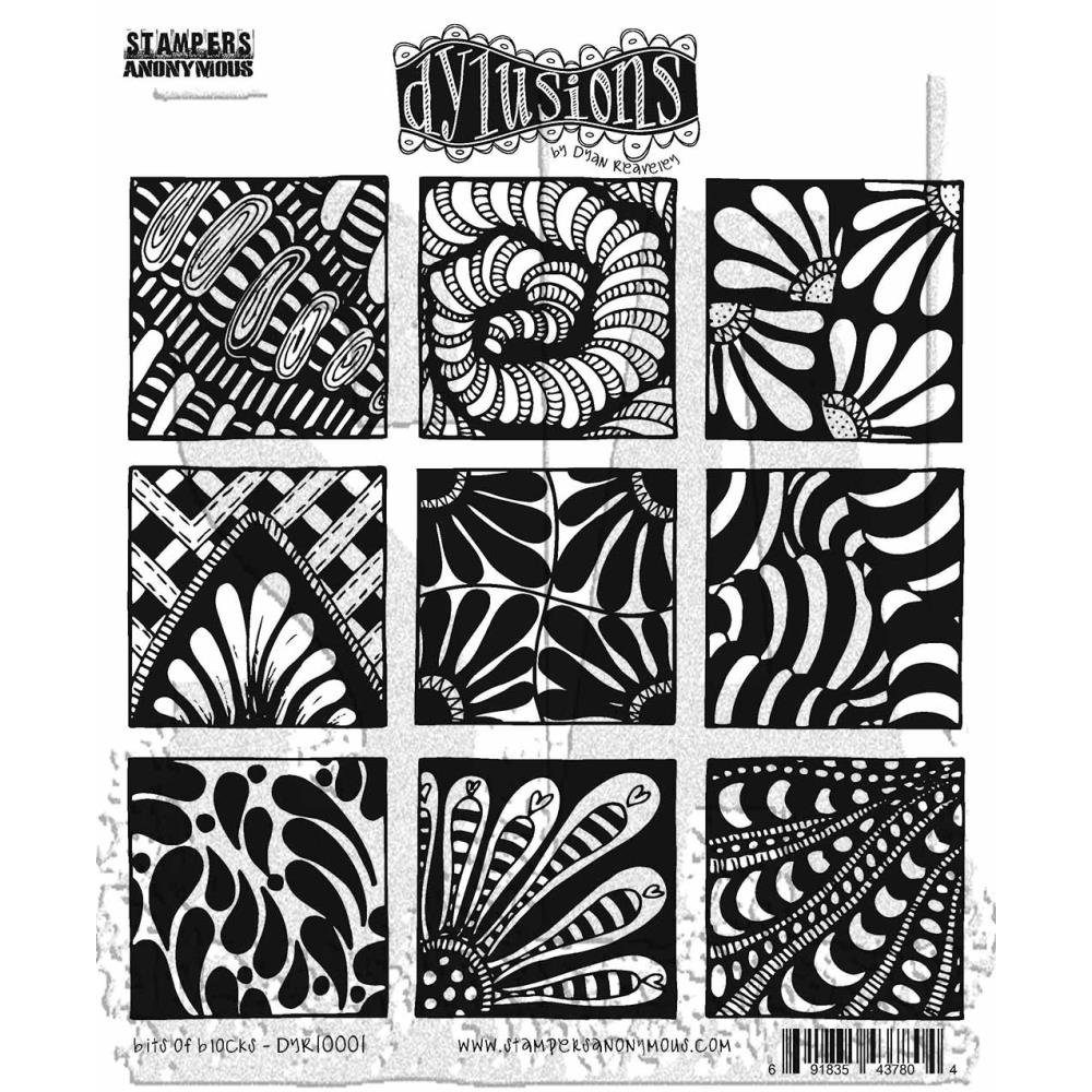 Dylusions Cling Stamps Bits Of Blocks