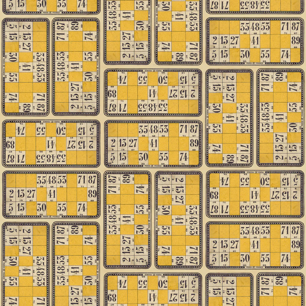 Tim Holtz Eclectic Elements Palette Canvas Yellow Numbers
