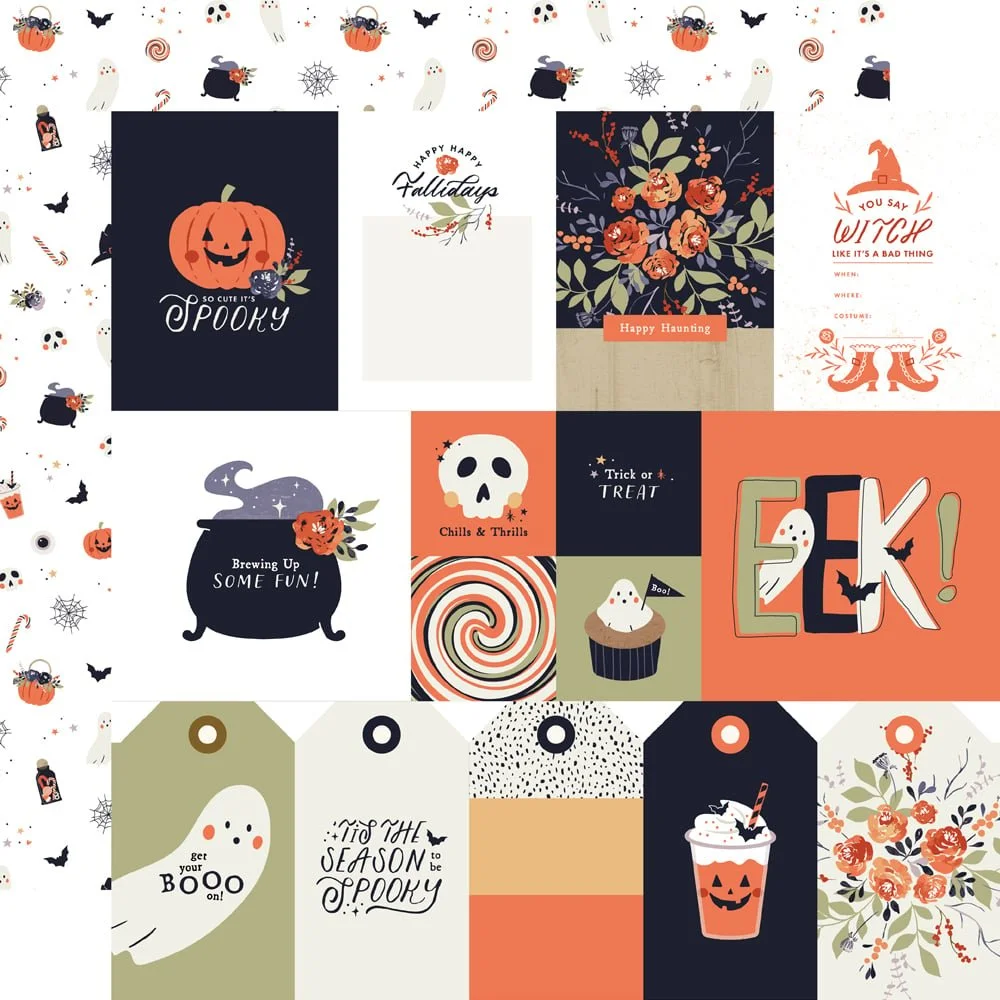 *Pre-Order* Simple Stories Frightful Fun 12" x 12" Paper Elements 1
