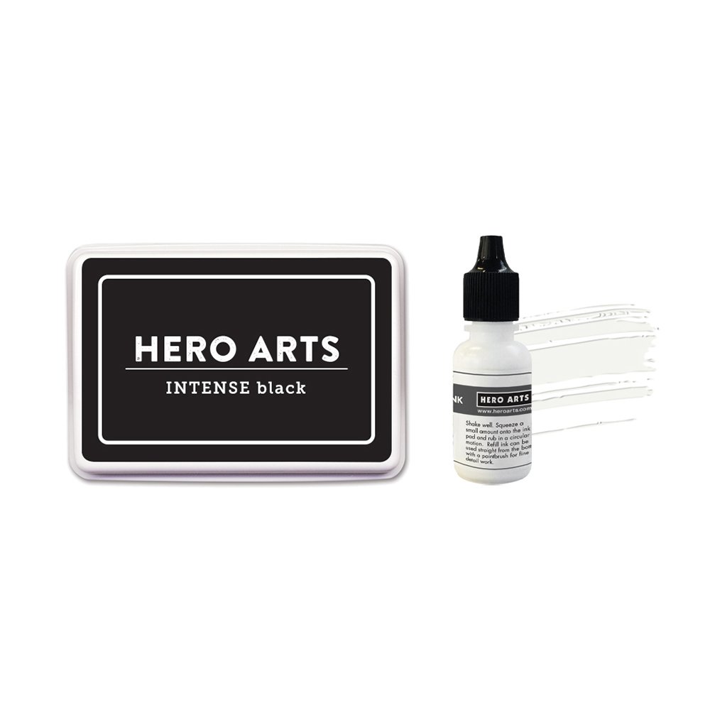 Hero Arts Intense Black Ink Pad + Re-Inker