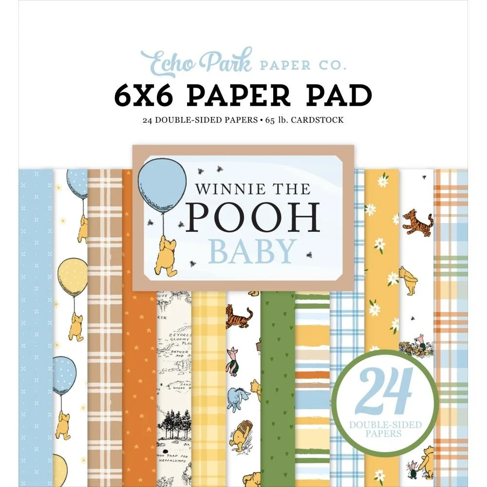 Echo Park Winnie the Pooh Baby 6" x 6" Paper Pad