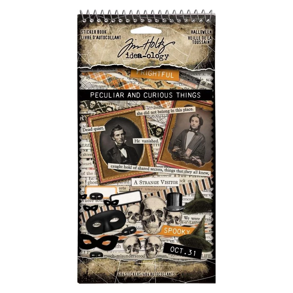*Pre-Order* Tim Holtz Idea-ology Halloween Sticker Book Peculiar And Curious Things