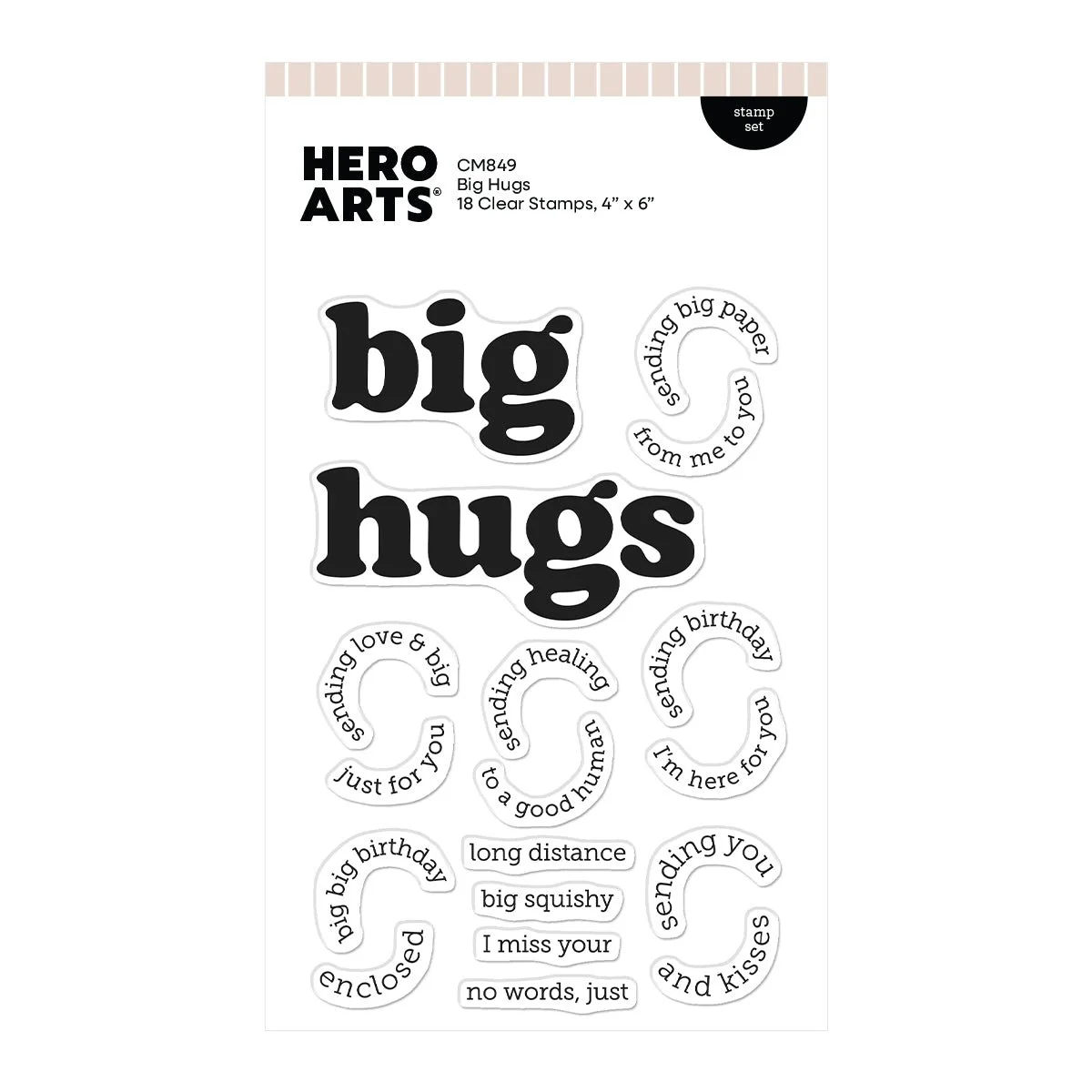 Hero Arts Big Hugs Stamp Set by Carly Tee