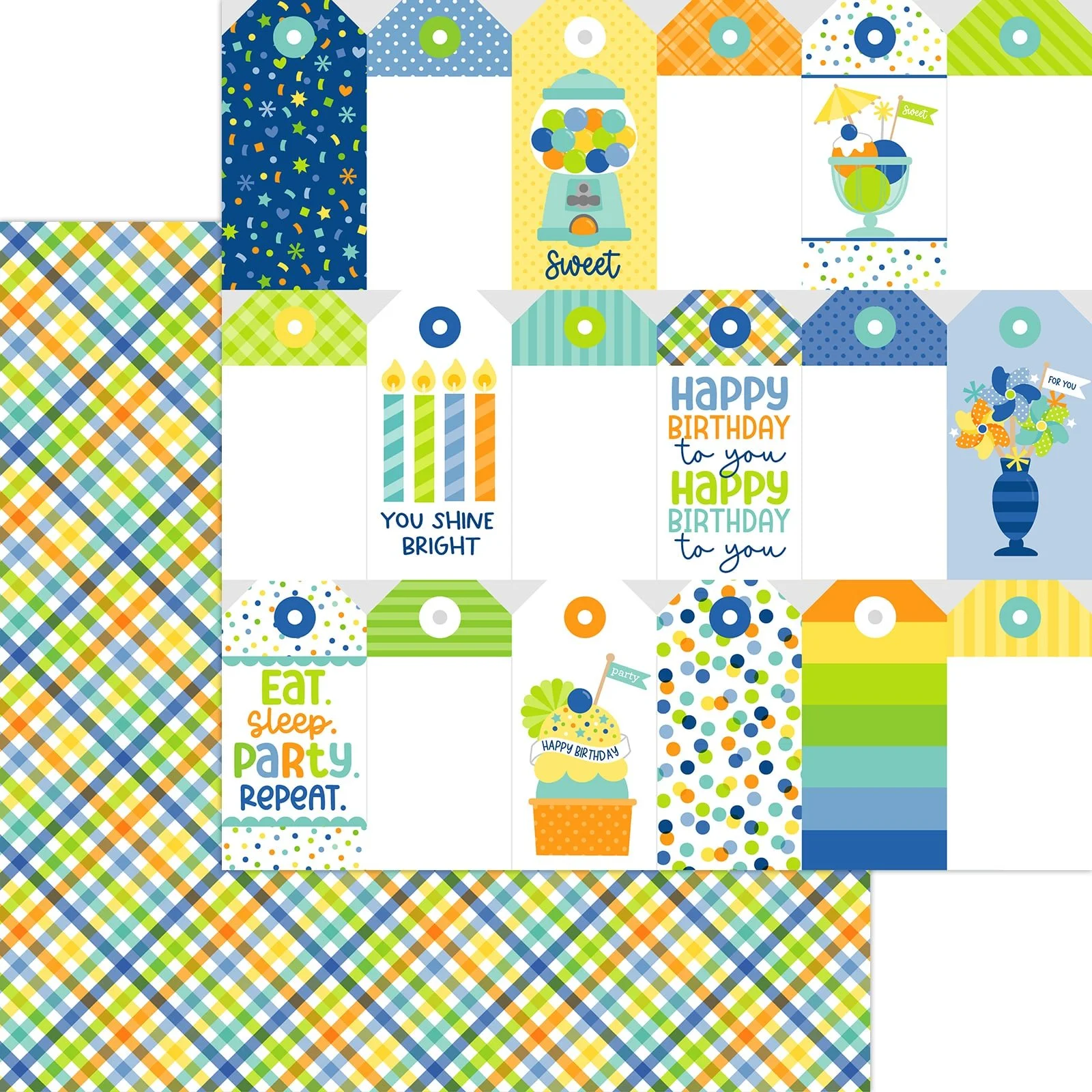 *Pre-Order* Doodlebug Balloons & Banners 12" x 12" Paper Check it Out