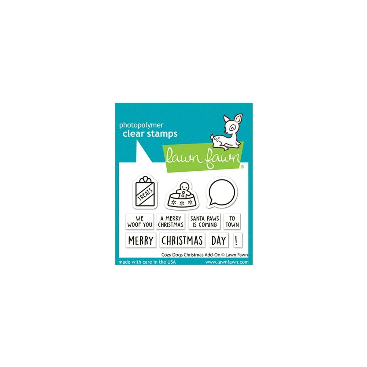 Lawn Fawn Clear Stamps cozy dogs christmas add-on