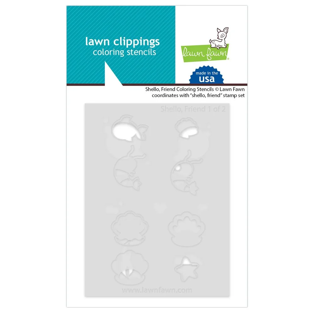 Lawn Fawn Coloring Stencils Lawn Cuts Shello, Friend