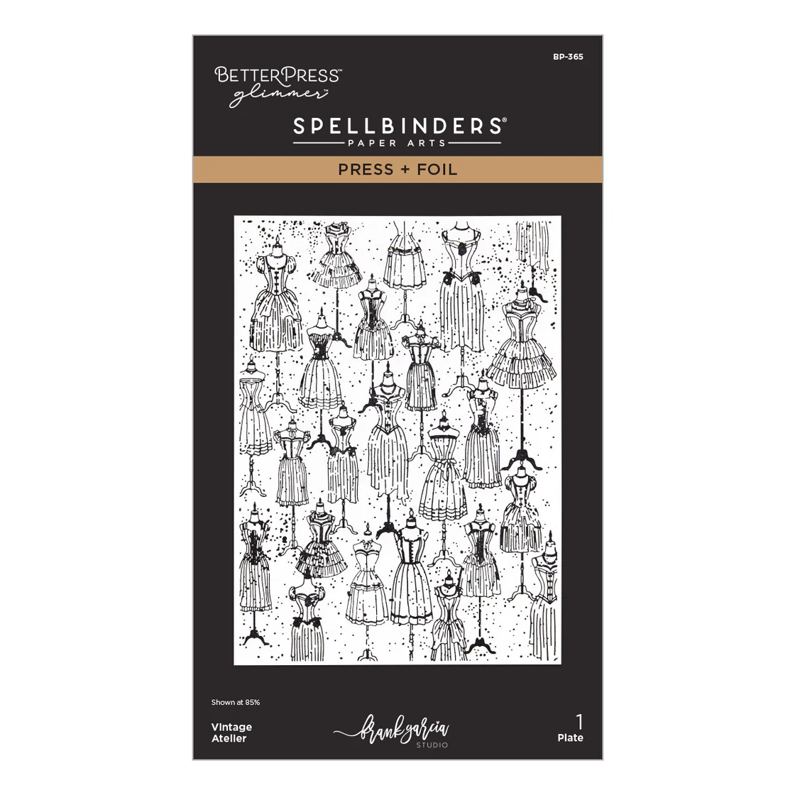 Spellbinders Buttons & Keepsakes by Frank Garcia® Vintage Atelier Press + Foil Plate