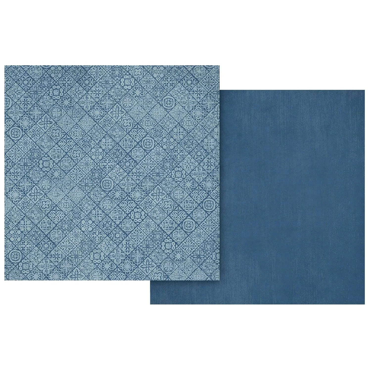 Graphic 45 Scenic Route 12" x 12" Paper Ultramarine Blue