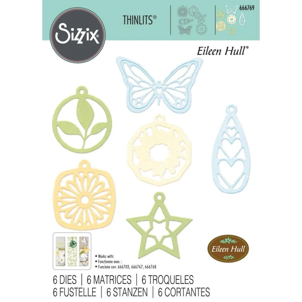 Sizzix Eileen Hull Thinlit Dies Charms