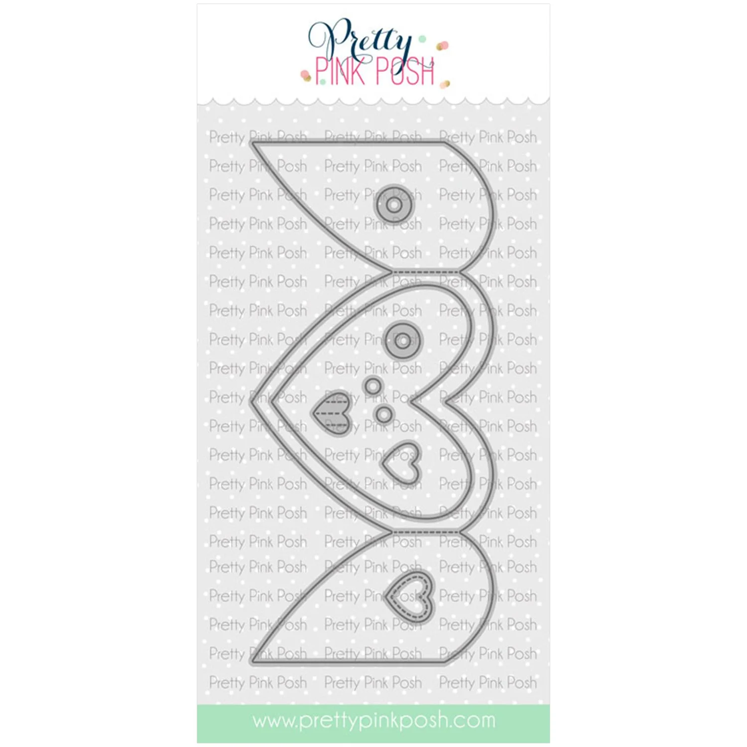 Pretty Pink Posh Heart Card Base