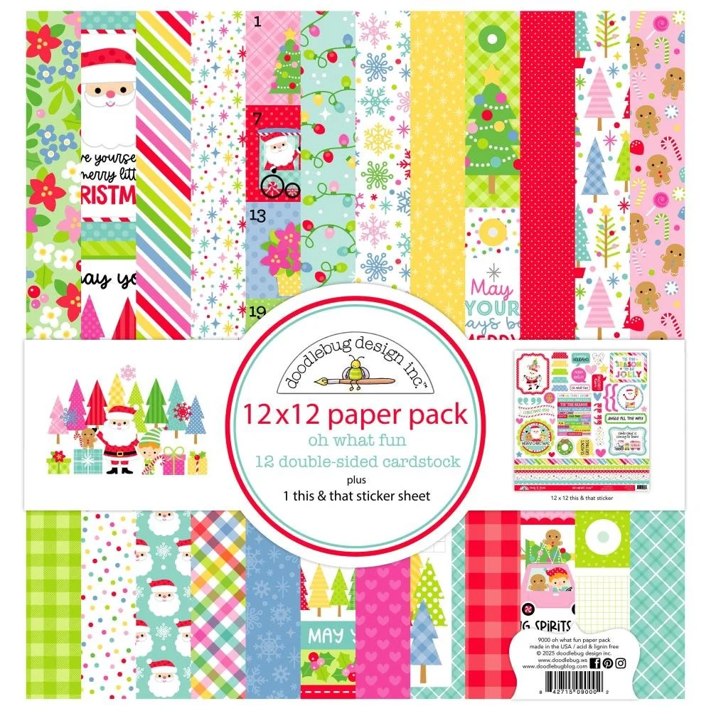 Doodlebug Oh What Fun 12" x 12" Paper Pack