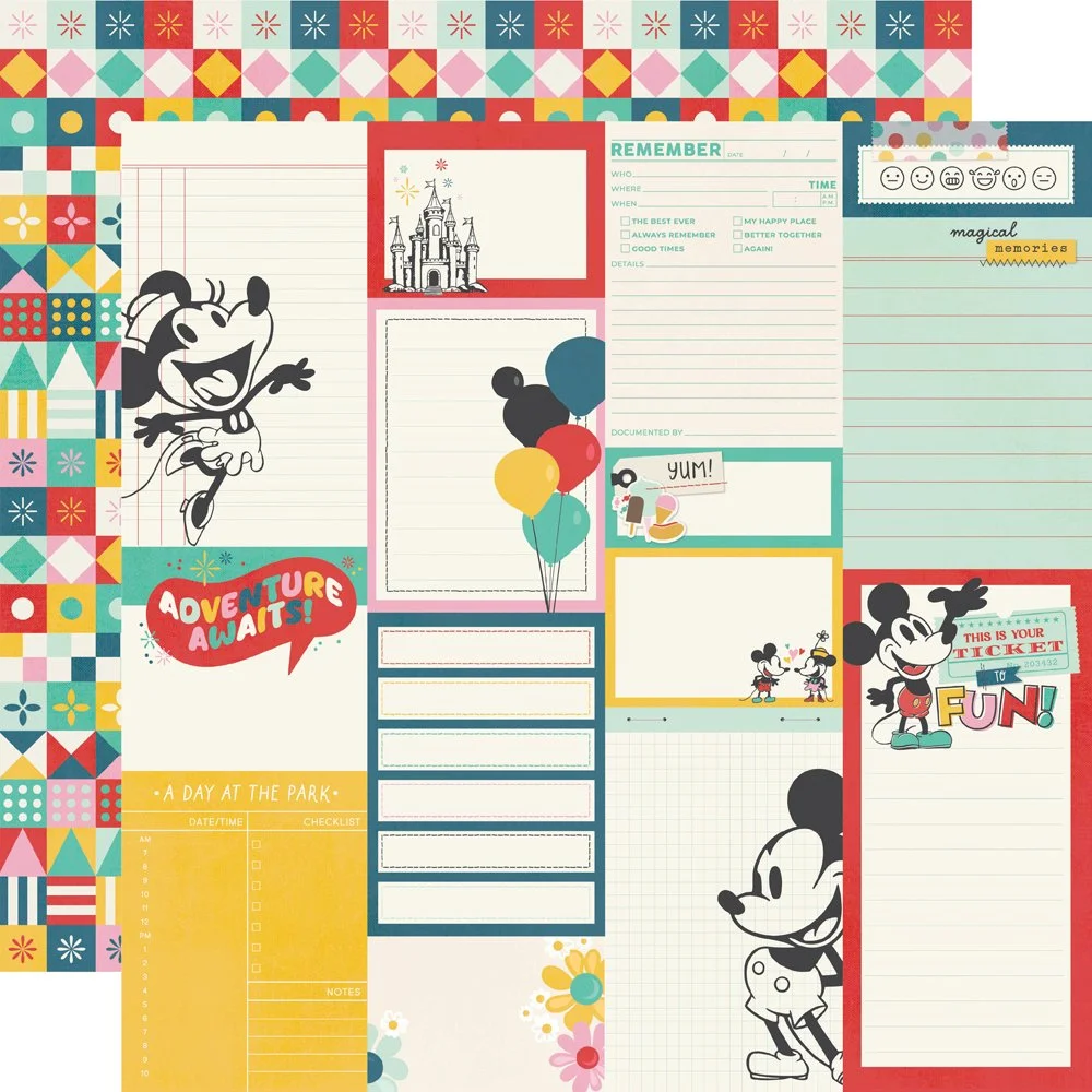 *Pre-Order* Simple Stories Say Cheese Happiest Place 12" x 12" Paper Journal Elements