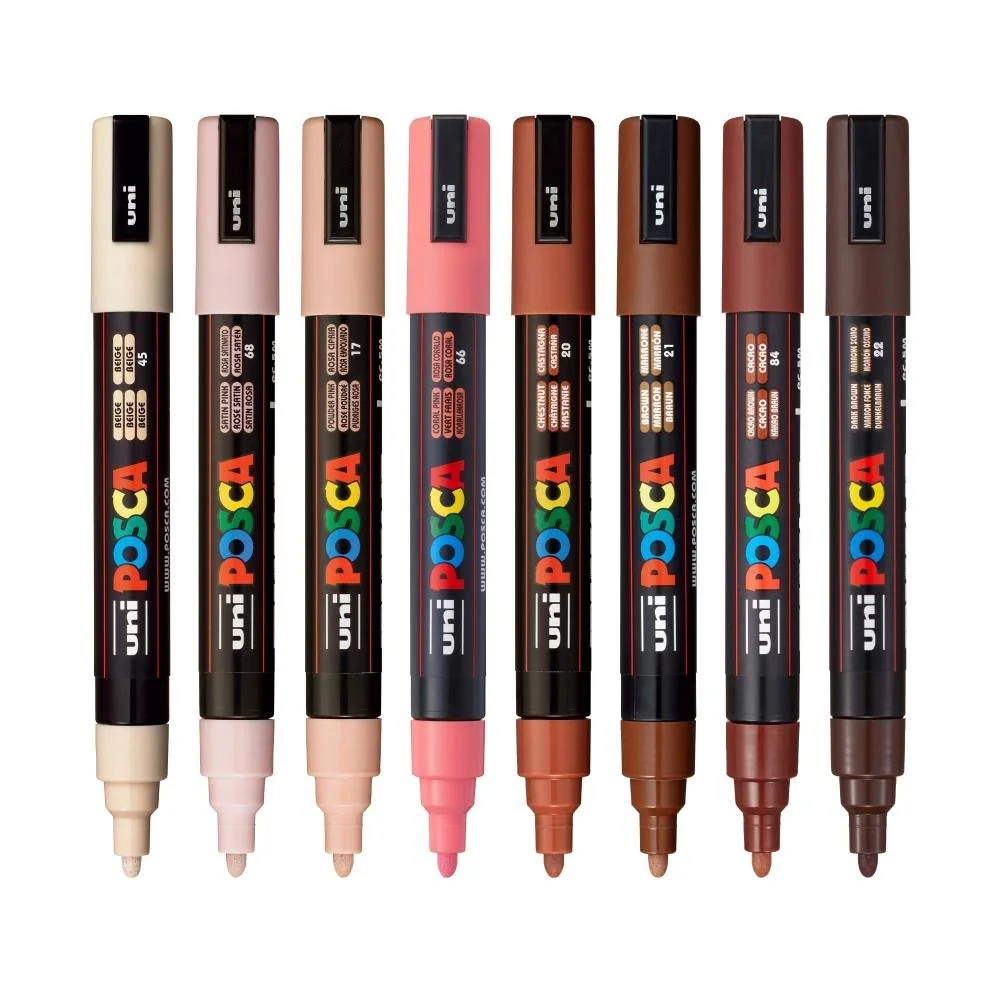 POSCA 5M Medium Bullet Tip 2.5mm Paint Marker Set Portrait