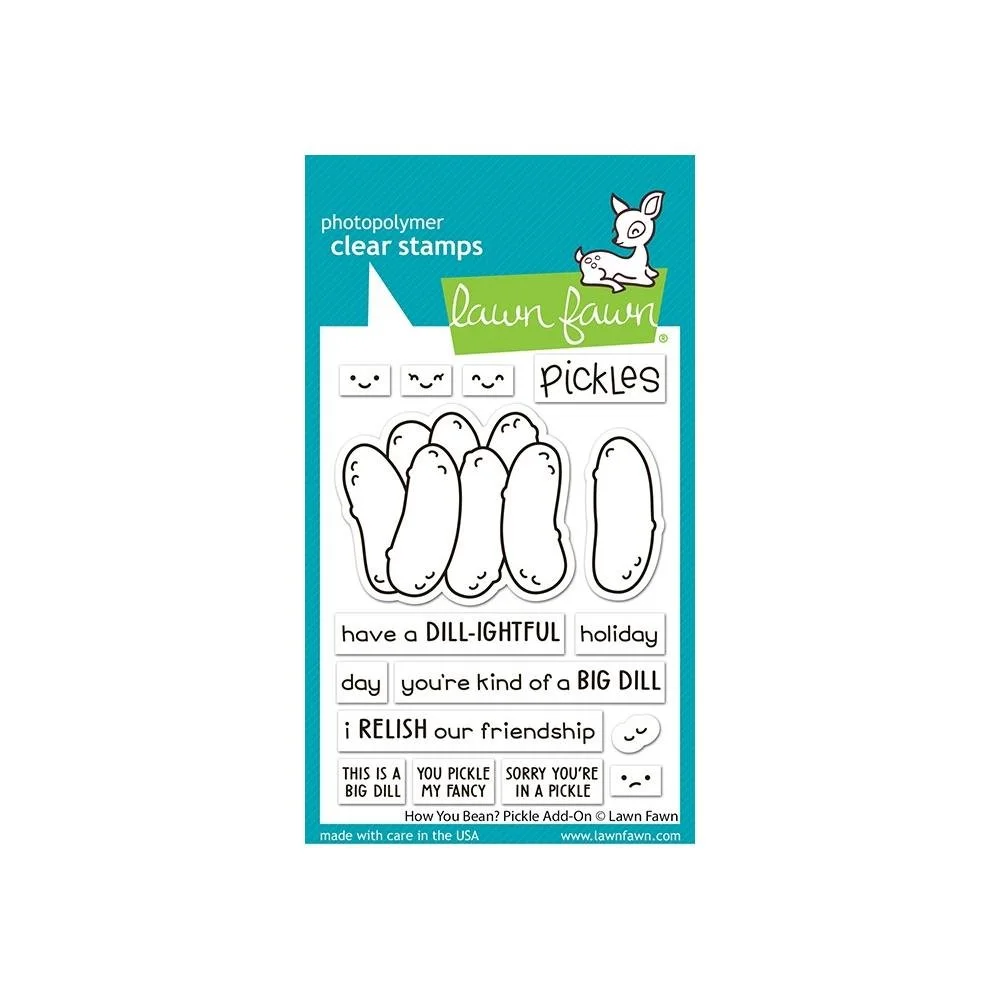 Lawn Fawn Clear Stamps How You Bean? Pickle Add-On