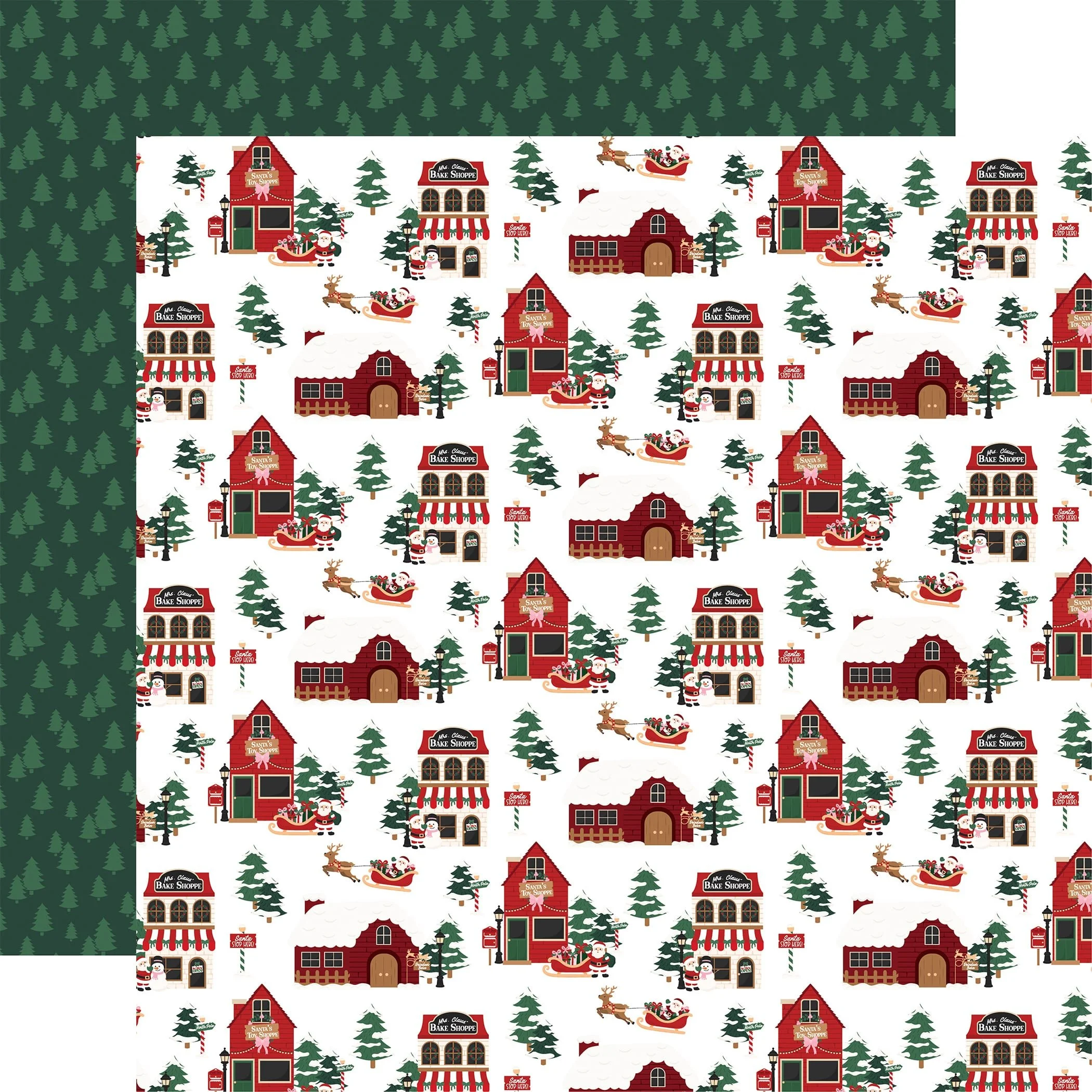 *Pre-Order* Echo Park North Pole Christmas 12" x 12" Paper Santa's Shoppes