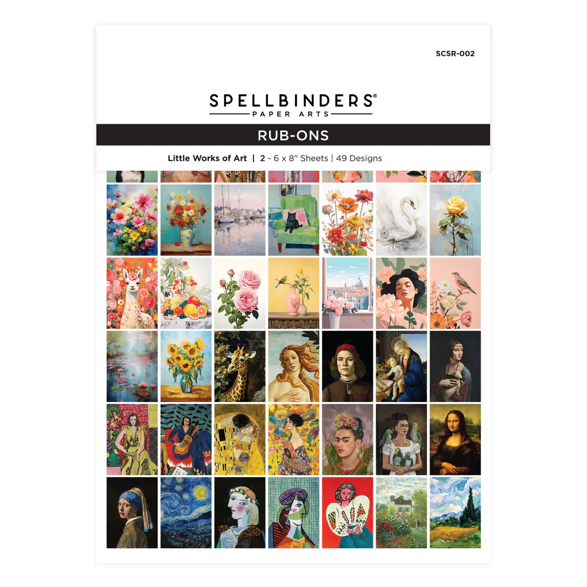 Spellbinders Little Works of Art Rub-On Sheets