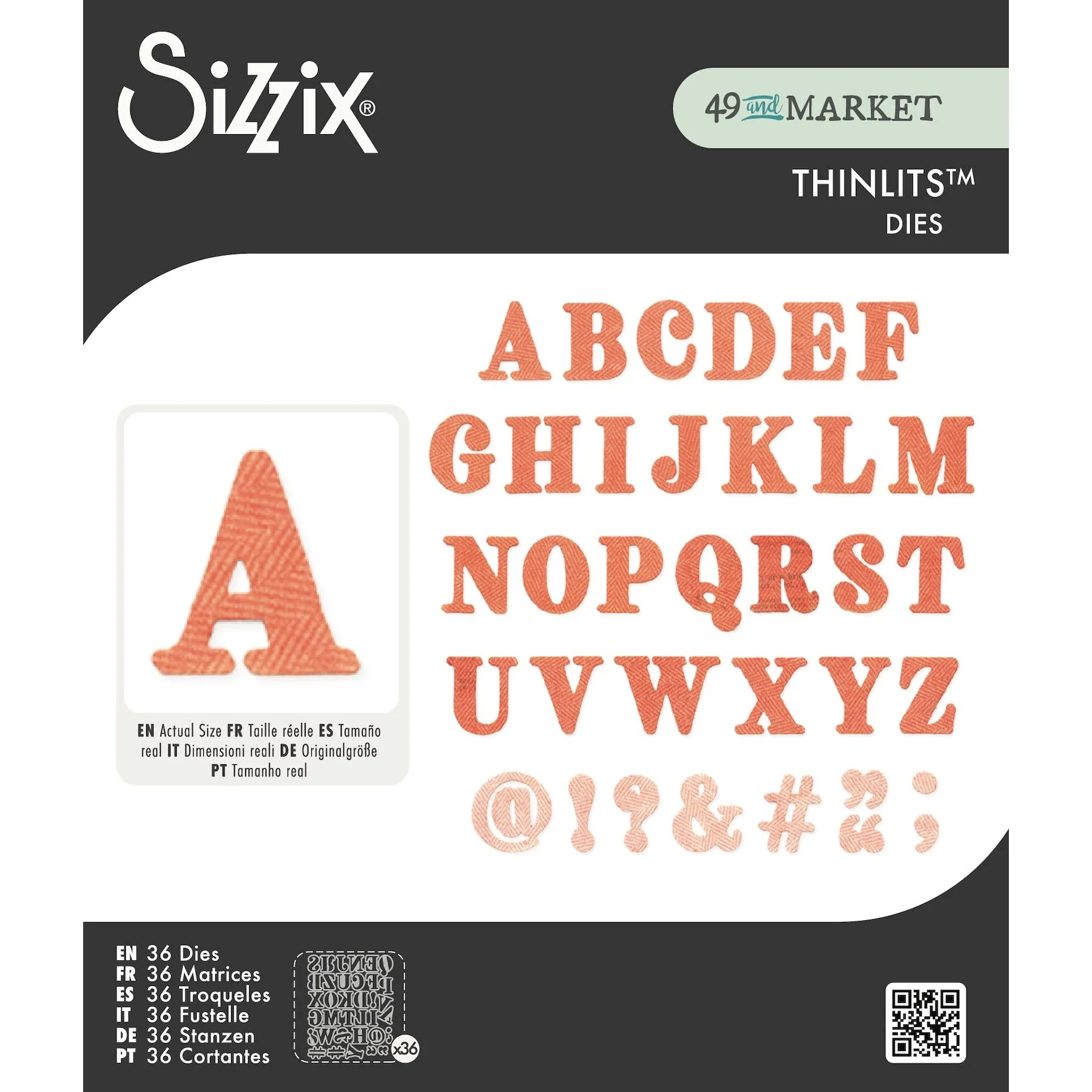 Sizzix and 49 and Market Lino Type Revival Thinlits Dies