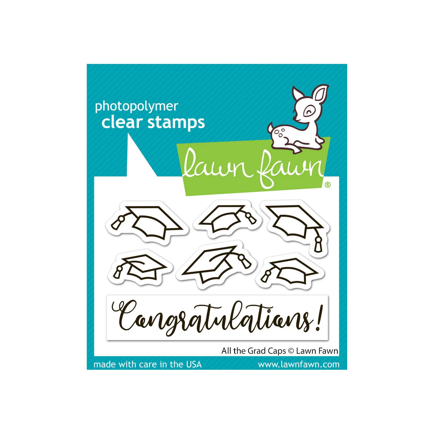 Lawn Fawn All The Grad Caps Stamps