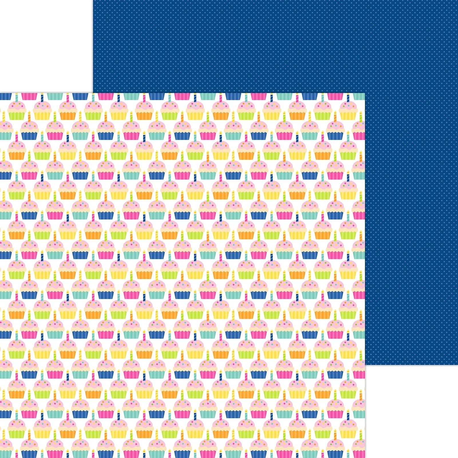 *Pre-Order* Doodlebug Cupcakes & Candles 12" x 12" Paper Cute Cakes