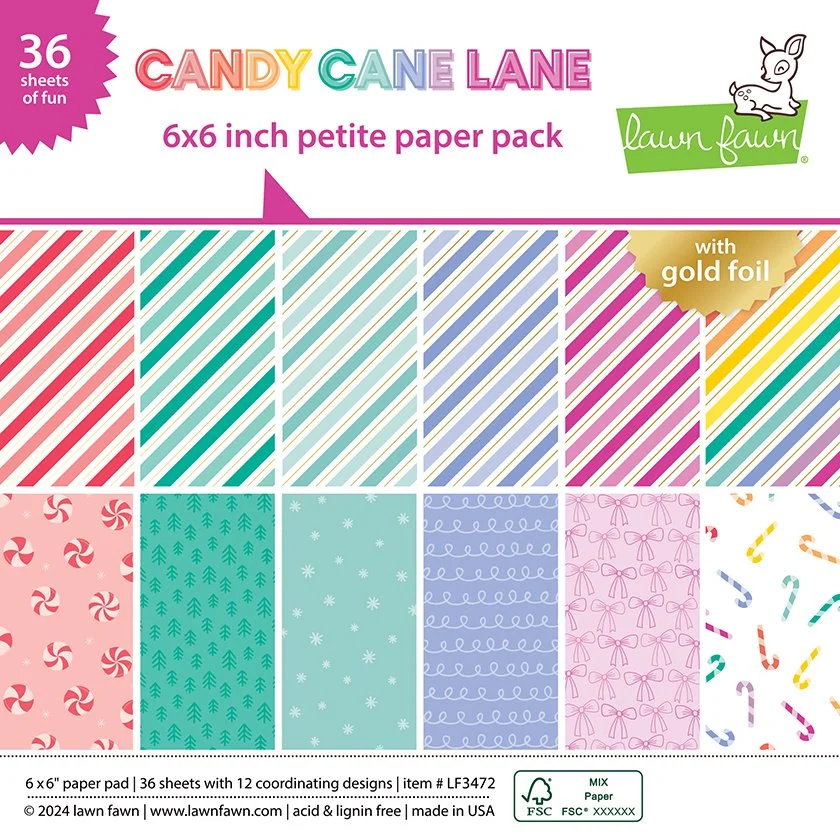 Lawn Fawn Candy Cane Lane Petite Paper Pack
