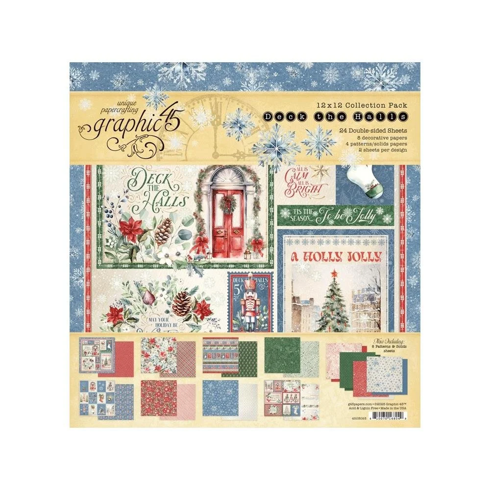 Graphic 45 Deck The Halls 12" x 12" Collection Pack