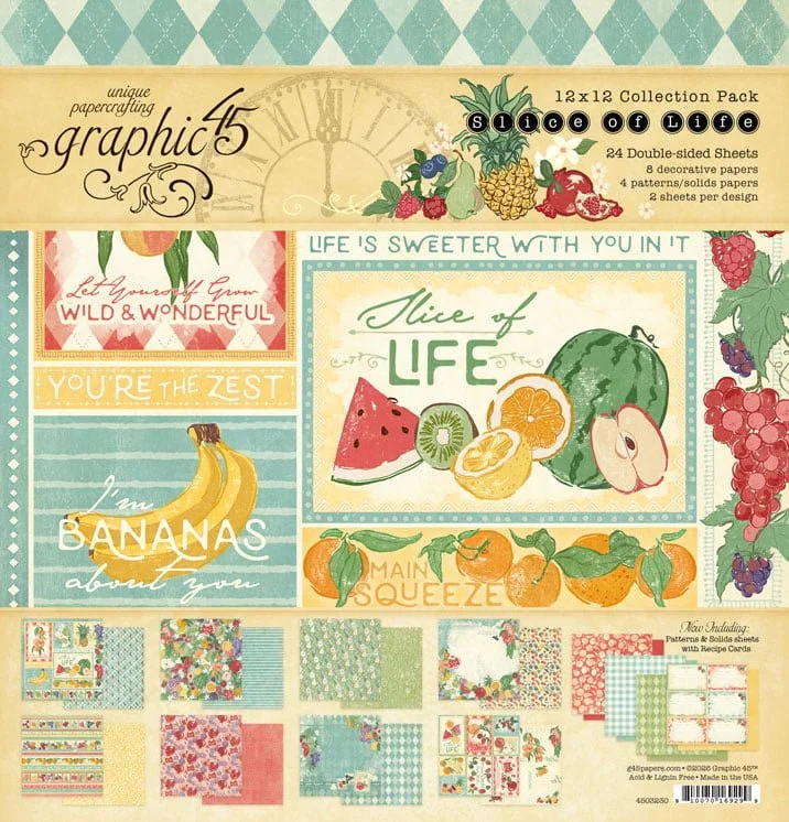*Pre-Order* Graphic 45 Slice Of Life 12" x 12" Collection Pack