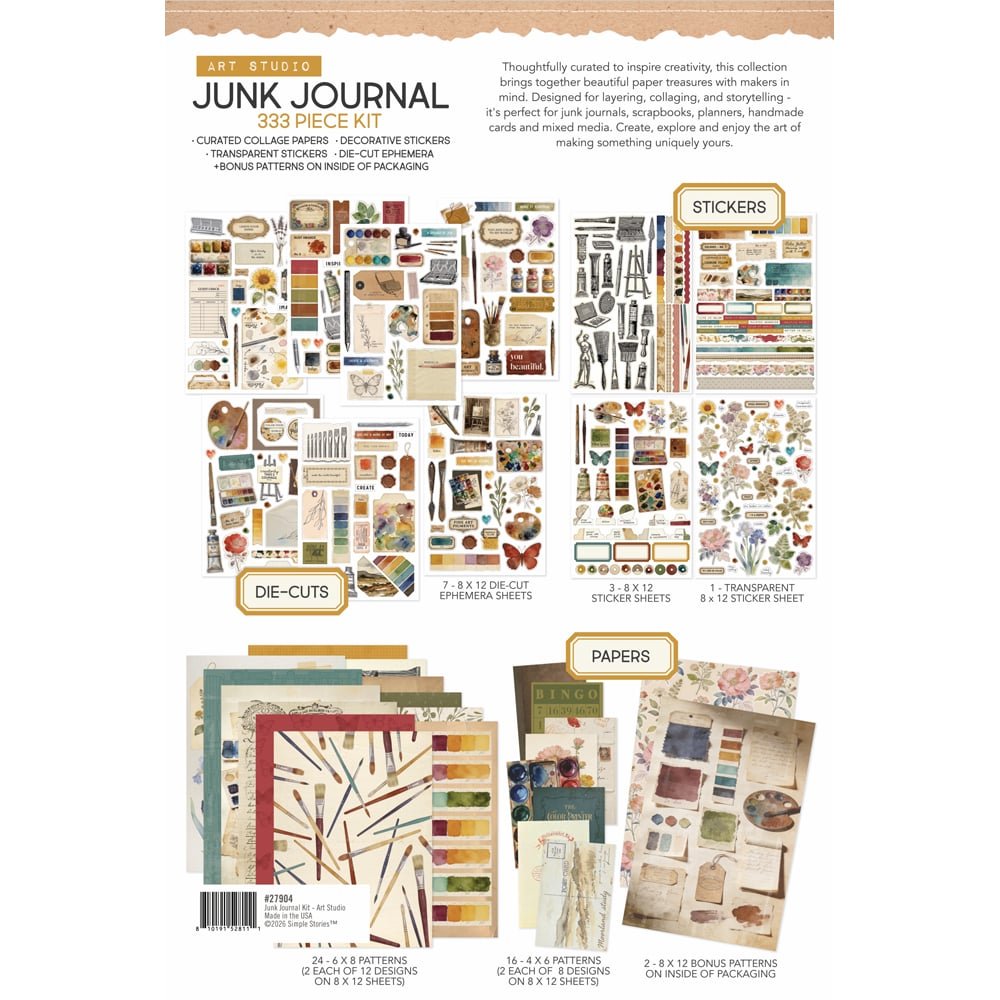 *Pre-Order* Simple Stories Art Studio Junk Journal Kit