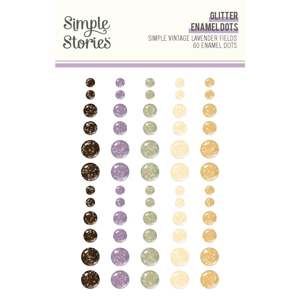 *Pre-Order* Simple Stories Lavender Fields Glitter Enamel Dots