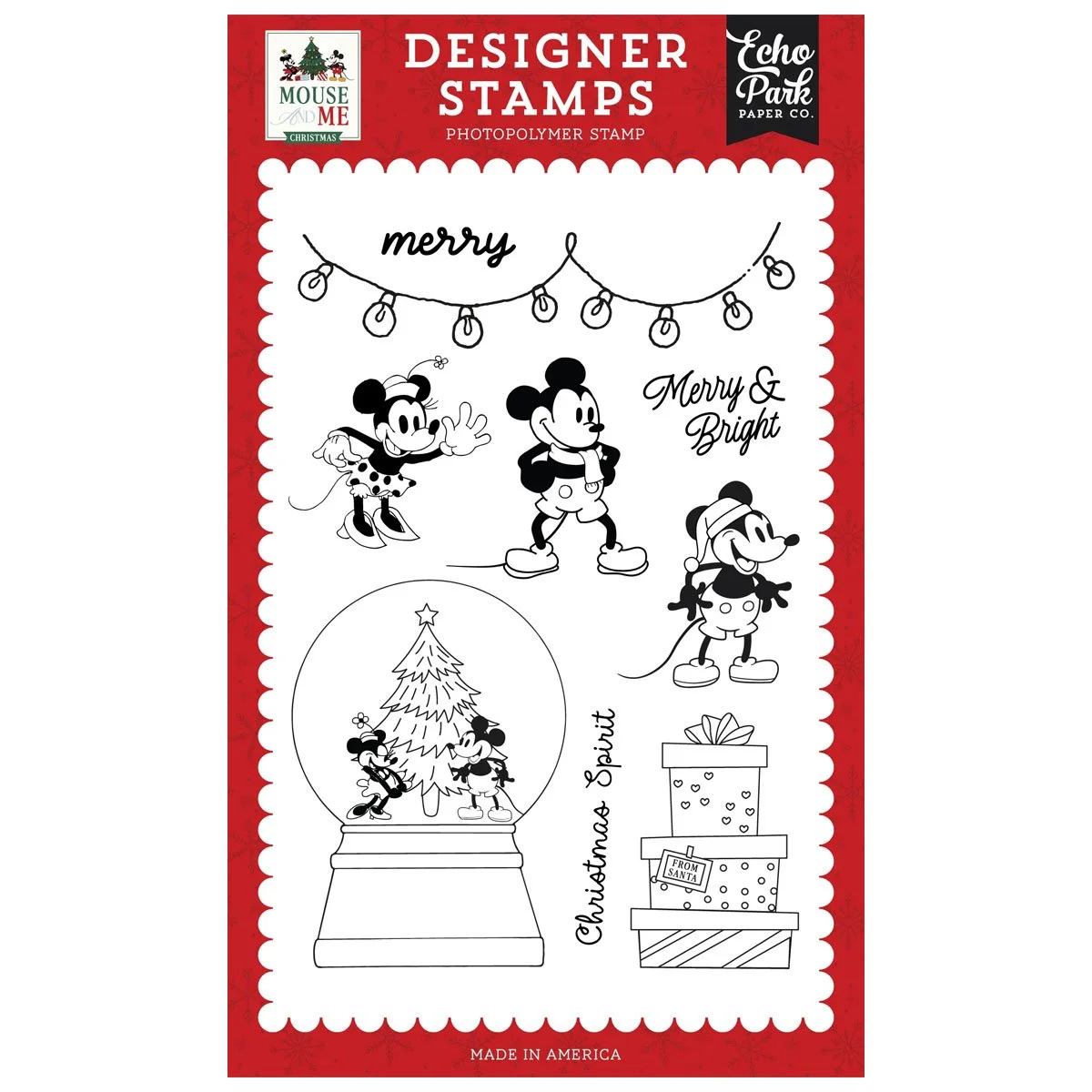 *Pre-Order* Echo Park Mouse & Me Christmas Christmas Spirit Stamp Set