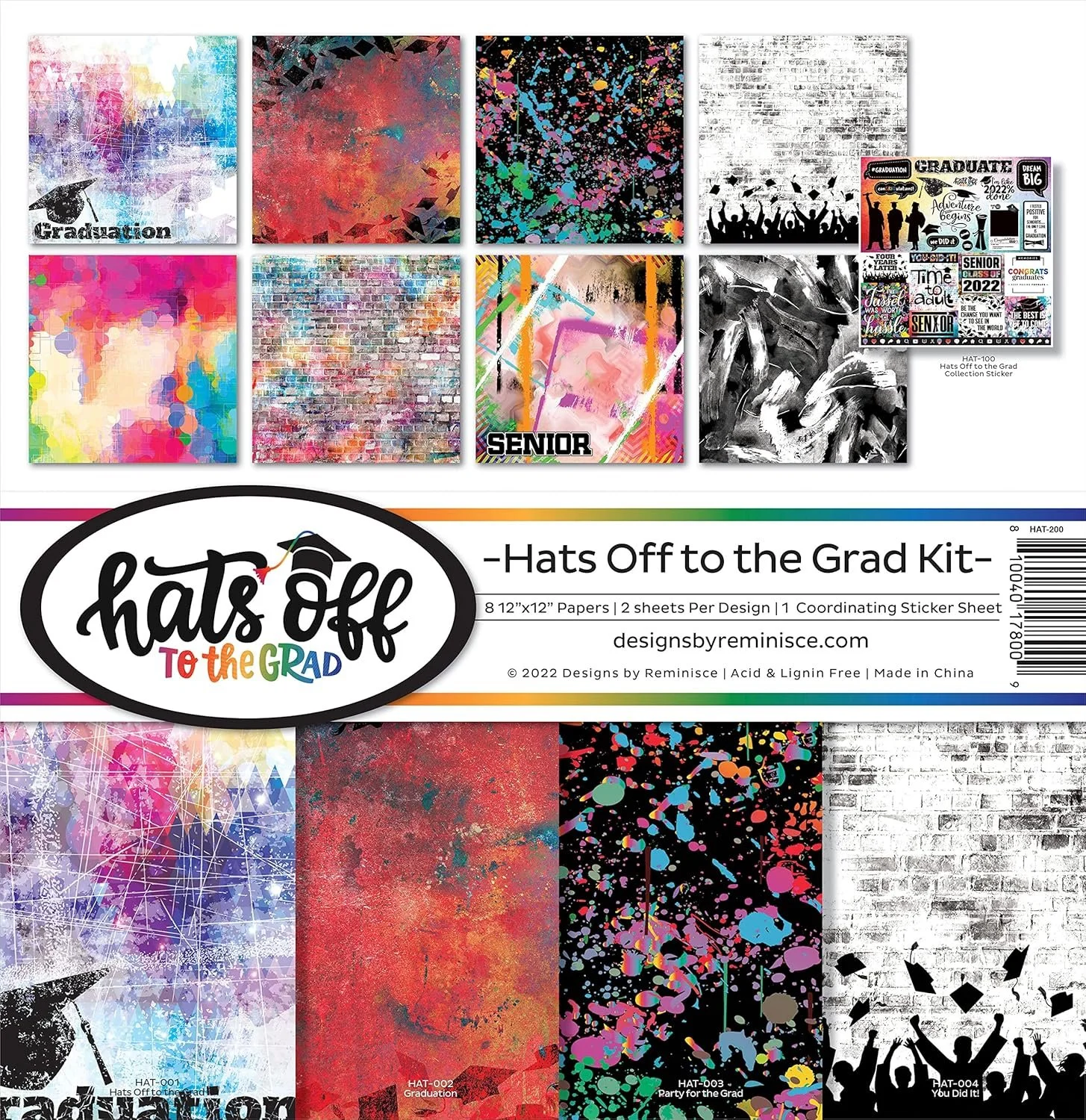 Reminisce Hats Off To The Grad 12" x 12" Kit