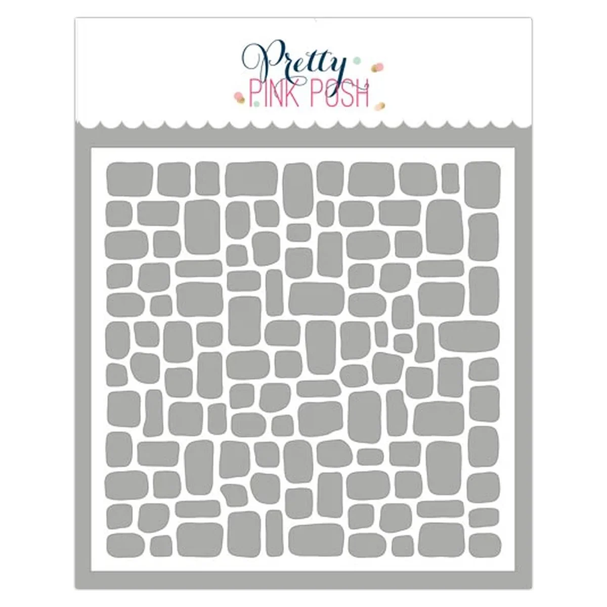 Pretty Pink Posh Cobblestone Stencil