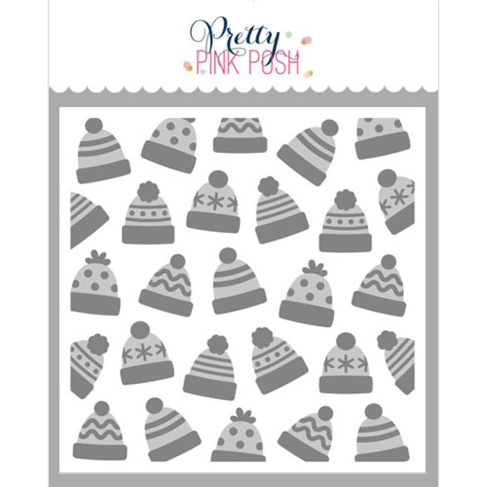 Pretty Pink Posh Layered Winter Hat Stencils