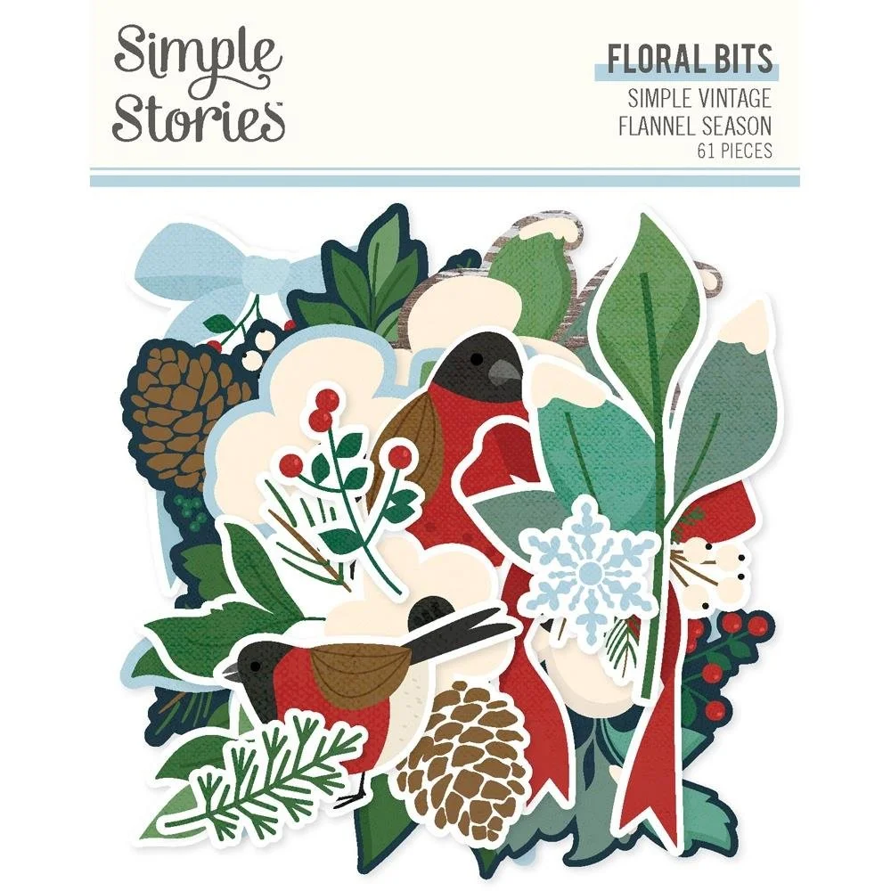 Simple Stories Simple Vintage Flannel Season Bits & Pieces Floral