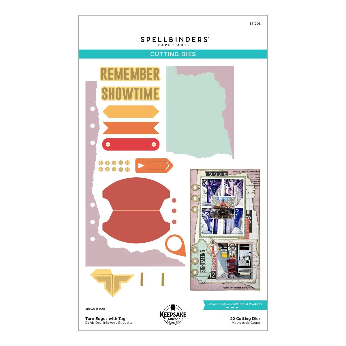 Spellbinders Keepsake Studio Torn Edges with Tag Etched Dies by Esther Glas